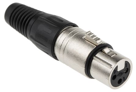 XLR (Female) Gold Plated Connector with Rubber Strain Relief