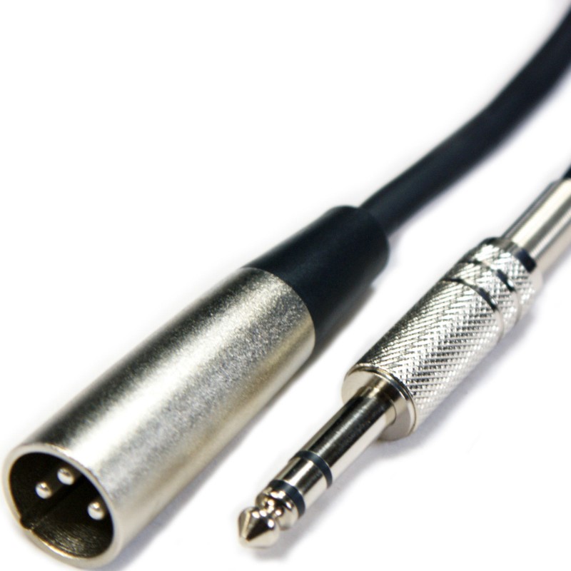 Premier Series XLR Male to 1/4inch TRS Male 16AWG Cable 03ft - Click Image to Close
