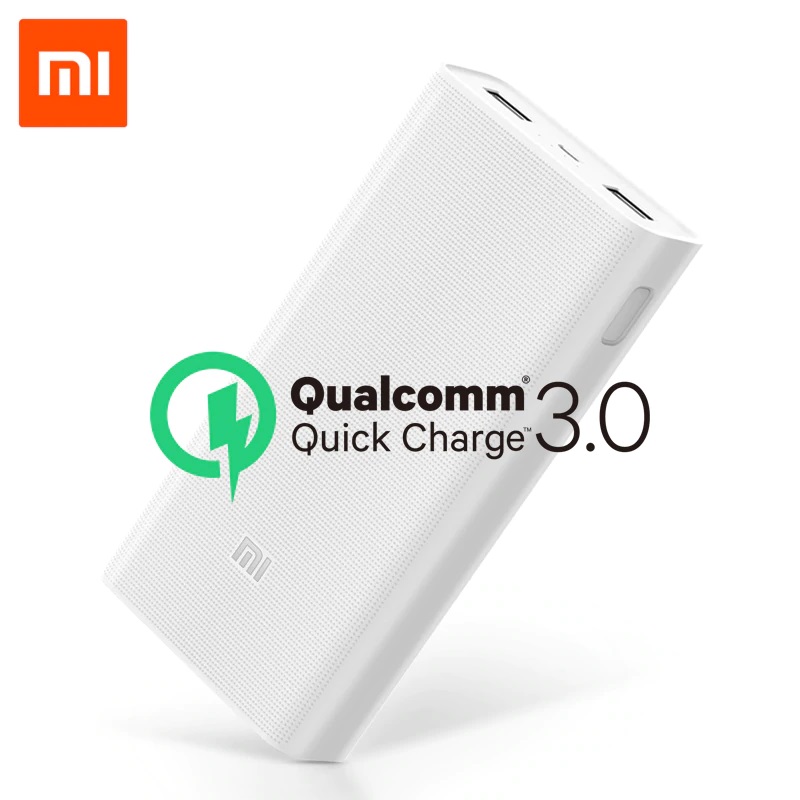Xiaomi QC3.0 Powerbank 20000 mAh Portable Charger Dual USB - Click Image to Close