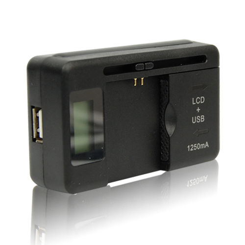 Universal AC Battery Charger US Plug LCD+USB